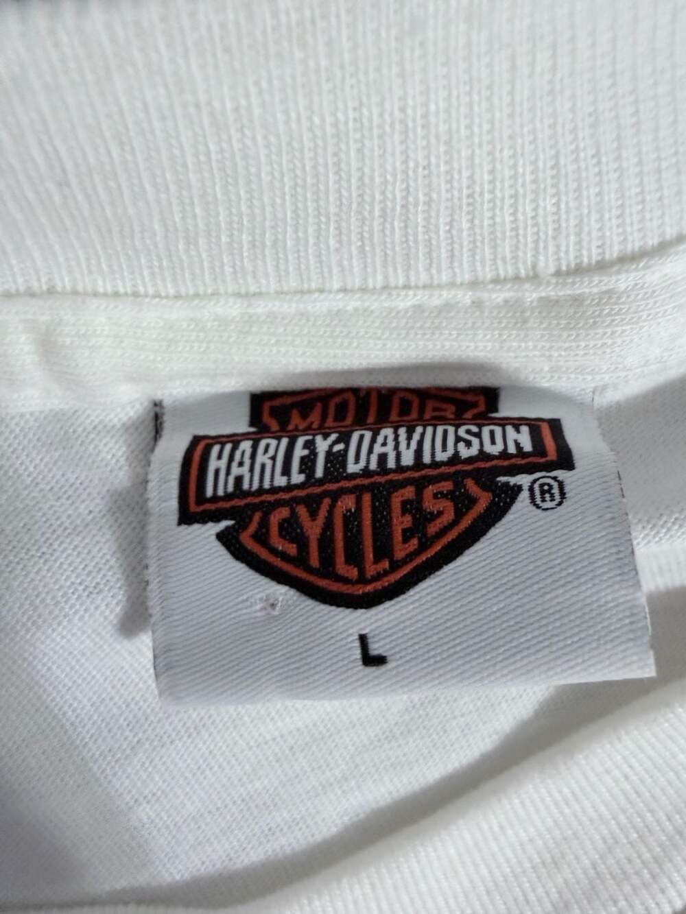 Vintage 2002 Harley Davidson Orlando Florida Alligator Eagle T-Shirt White Large - Picture 3 of 5